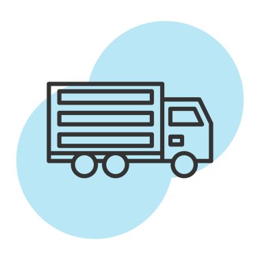 Kamyon simgesinin vektör illüstrasyonu