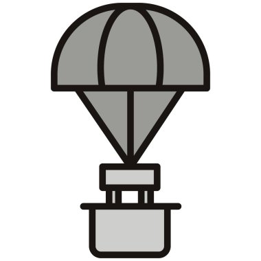 Sıcak hava balonu simgesini, anahat stili