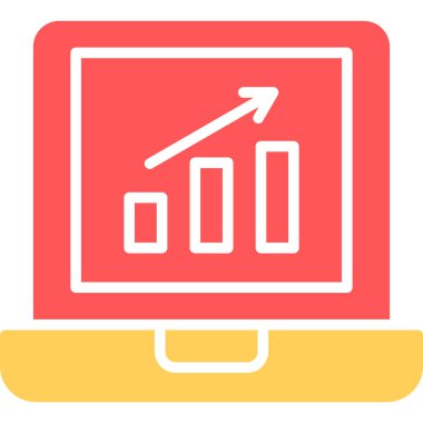 Bar çizelgesi. Web simgesi basit illüstrasyon