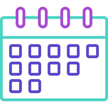 Takvim. Web simgesi basit illüstrasyon