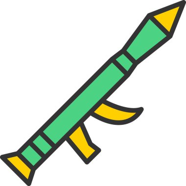 Roket. Web simgesi basit illüstrasyon