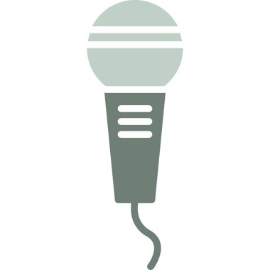 mikrofon vektör simgesi modern illüstrasyon