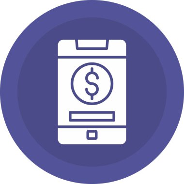 mobil bankacılık vektörü sembol tasarımı