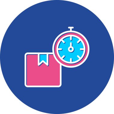 Saat simgesinin vektör illüstrasyonu