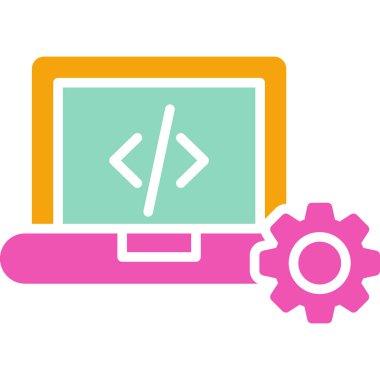 Web Tasarımı Basit Vektör Simgesi İllüstrasyonu