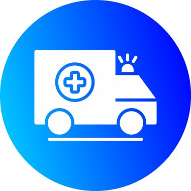 Tıbbi ambulans. Basit resimleme