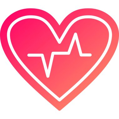 kalp modern ikon vektör illüstrasyonu