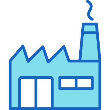 Fabrika. Web simgesi basit illüstrasyon