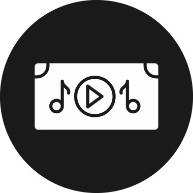 müzik çalar ikon vektör illüstrasyonu