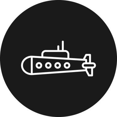 Denizaltı simge vektör çizim