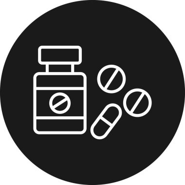 Moda tarzı izole edilmiş arka planda uyuşturucu simgesi