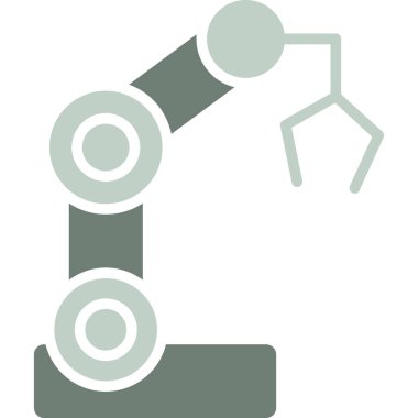 kol robotik simgesi düz biçimli