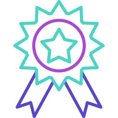 Ödül madalyası ikonu. Web simgesi basit illüstrasyon