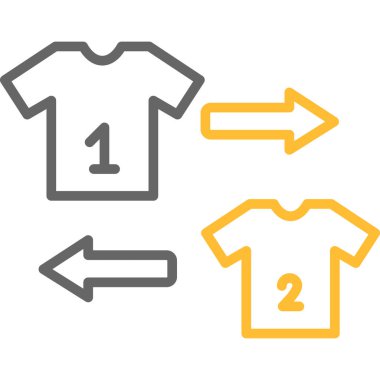 T-shirt ikonu. vektör çizimi izole edildi.