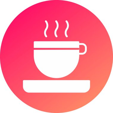 kahve fincanı simgesi, vektör illüstrasyonu