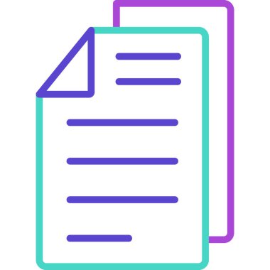 Belge. Web simgesi basit illüstrasyon