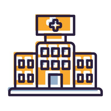 Tıbbî hastane binası simgesi