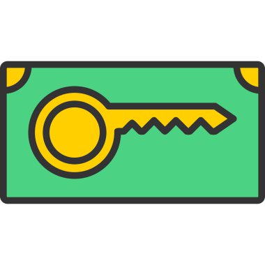 anahtar vektör simgesi. Kişisel ve ticari ağın gösterimi.