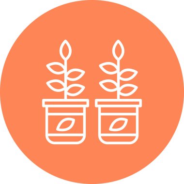 Bitki. Web simgesi basit illüstrasyon