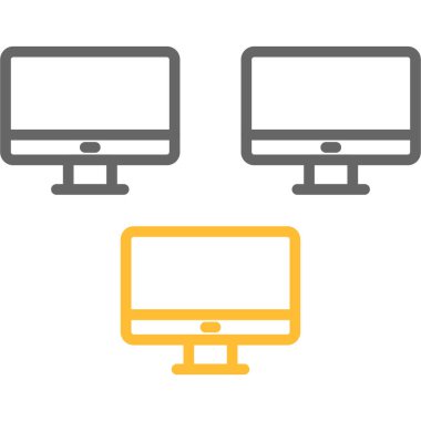 bilgisayar ekranı simgesi, vektör illüstrasyonu