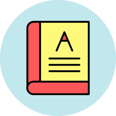 Kurşun kalemli bir kitap simgesinin vektör çizimi