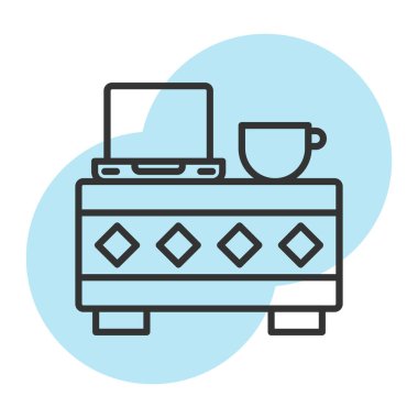 tablo vektörü ince çizgi simgesi