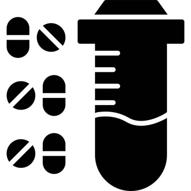 ilaç hapları web simgesi vektör illüstrasyonu