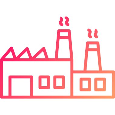 Fabrika simgesi vektör illüstrasyonu