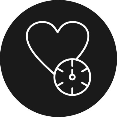 Kalp ikonu vektör illüstrasyonu