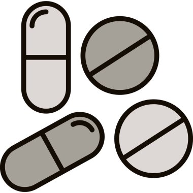 İlaç hapları, vektör illüstrasyonu