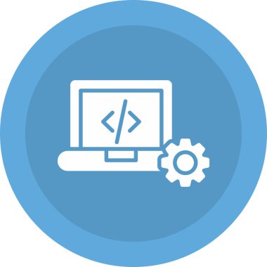Web geliştirme renkli vektör simgesi