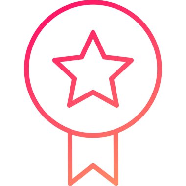 ödül madalyası modern simge, vektör illüstrasyonu