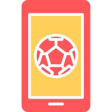 futbol topu simgesi, düz tasarım vektör çizimi