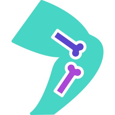 Kemik. Web simgesi basit illüstrasyon