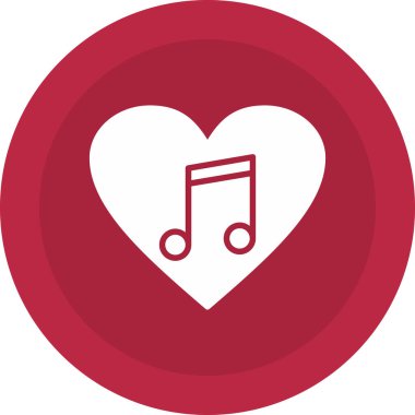 Kalp ikonu vektör illüstrasyonu