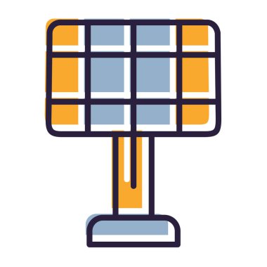 Enerji paneli vektör simgesi. Web ve uygulama için illüstrasyon.