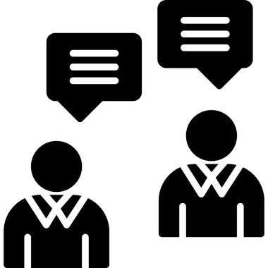 iş toplantısı simgesi, vektör illüstrasyonu