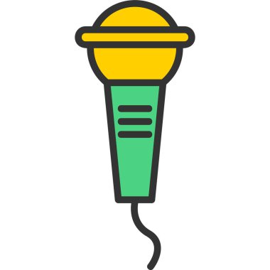 Mikrofon. Web simgesi basit tasarım