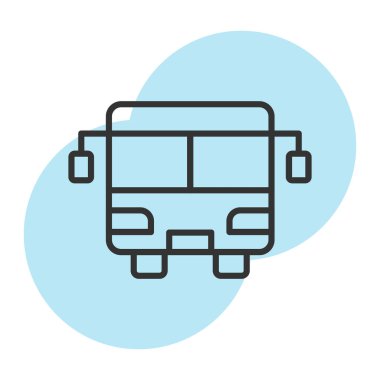 bus icon, simple vector illustration
