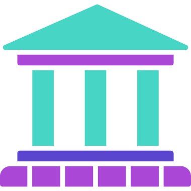 Banka. Web simgesi basit illüstrasyon