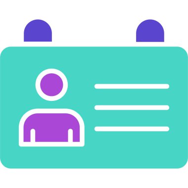 ID kart simgesi vektör illüstrasyonu