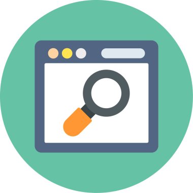 Arama vektörü renk çizgisi simgesi