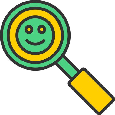 Büyüteç. Web simgesi vektör illüstrasyonu