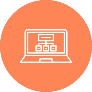 Bilgisayar. Web simgesi basit tasarım