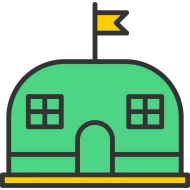 Otel çanı ikonu. Web için vektör vektör simgelerinin özet çizimi