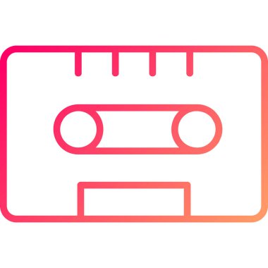 ses kaset simgesi, vektör illüstrasyonu