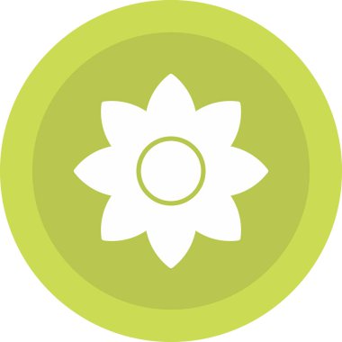 Çiçek. Web simgesi basit illüstrasyon