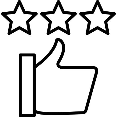 Reyting ikonu, tasarım taslağı. Vektör illüstrasyonu, derecelendirme ve web