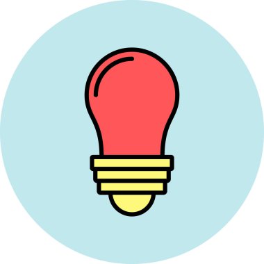 Ampul. Web simgesi basit illüstrasyon