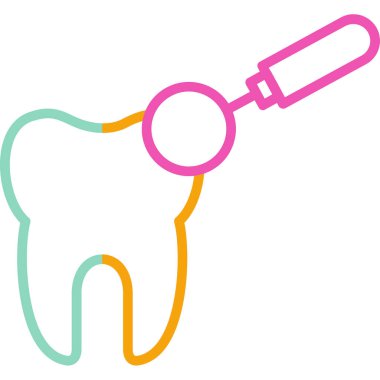 Diş sağlığı kliniği modern simgesi, vektör illüstrasyonu